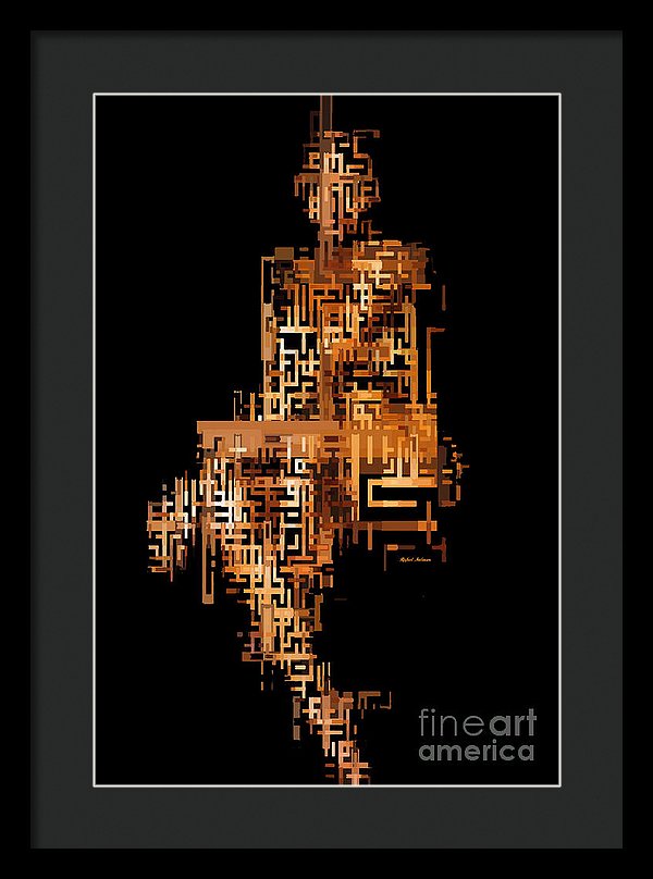 Woman In Code - Framed Print