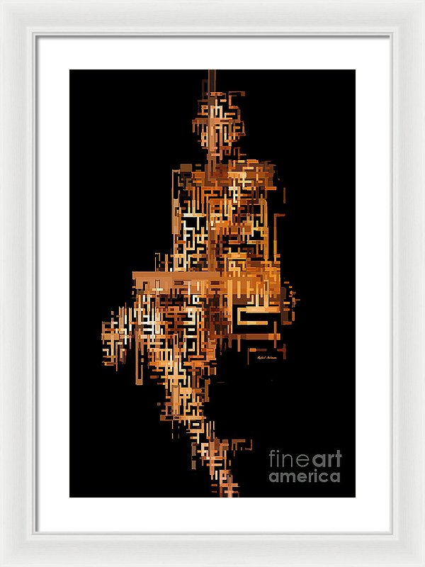 Woman In Code - Framed Print