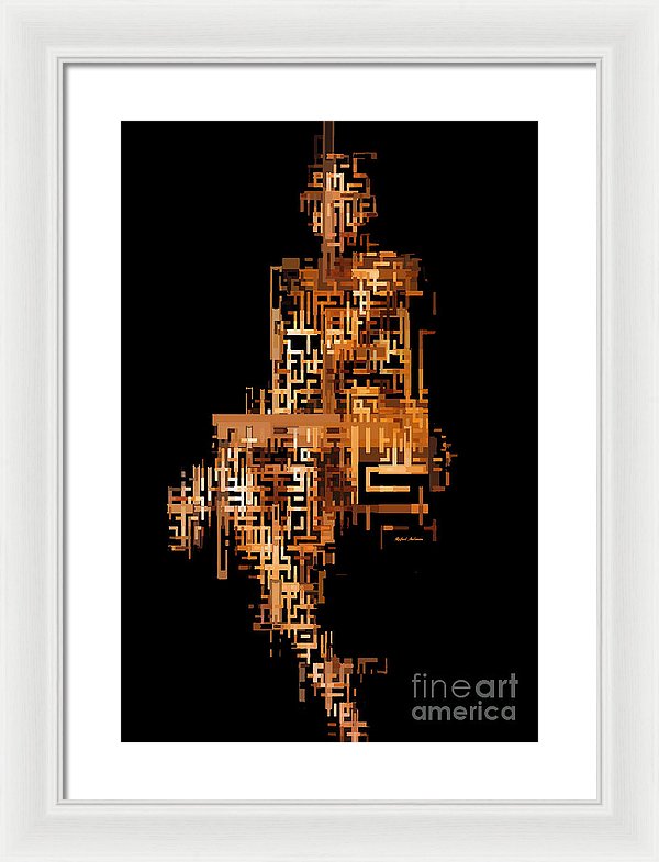 Woman In Code - Framed Print