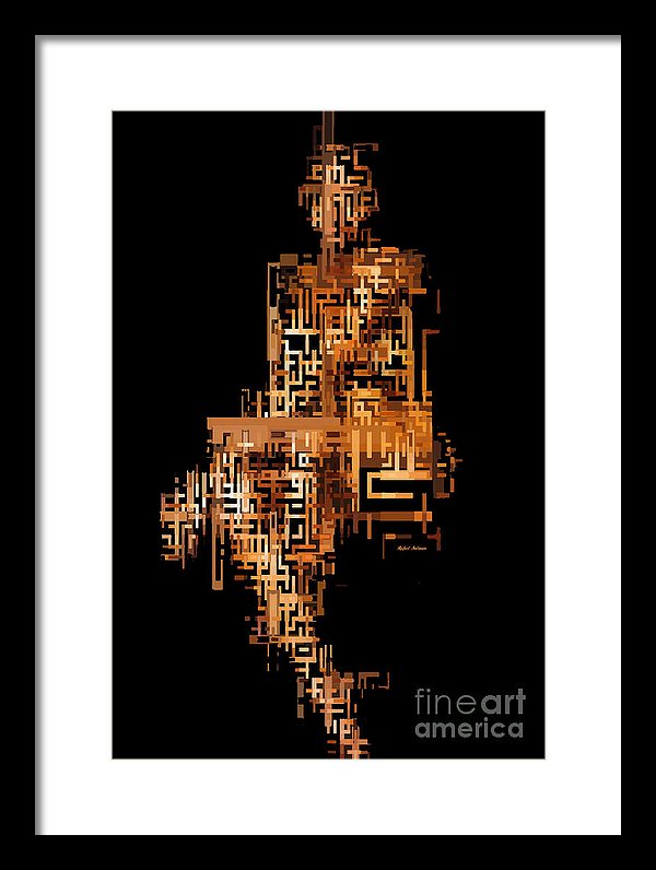 Woman In Code - Framed Print