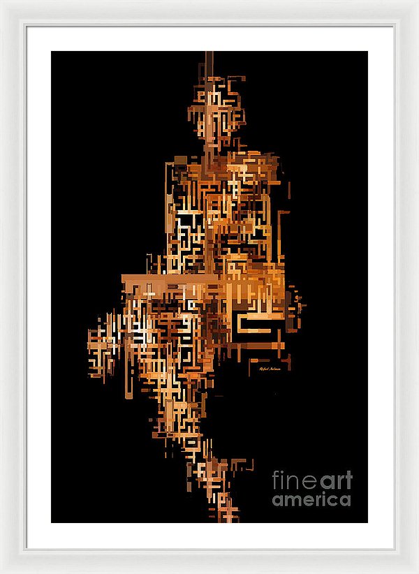 Woman In Code - Framed Print