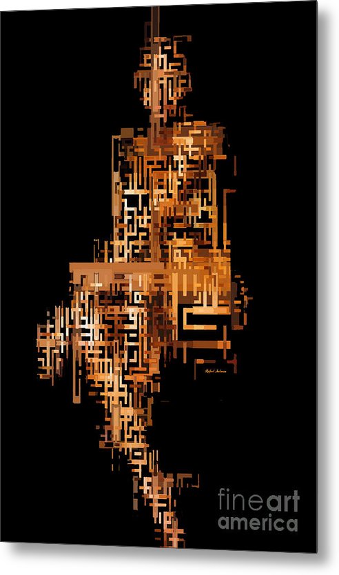 Woman In Code - Metal Print