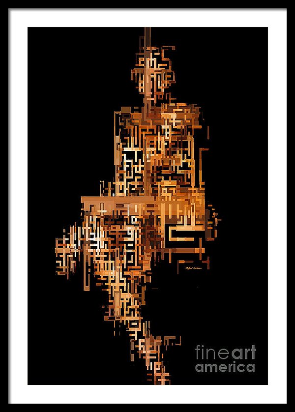 Woman In Code - Framed Print