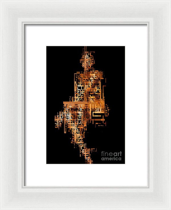 Woman In Code - Framed Print