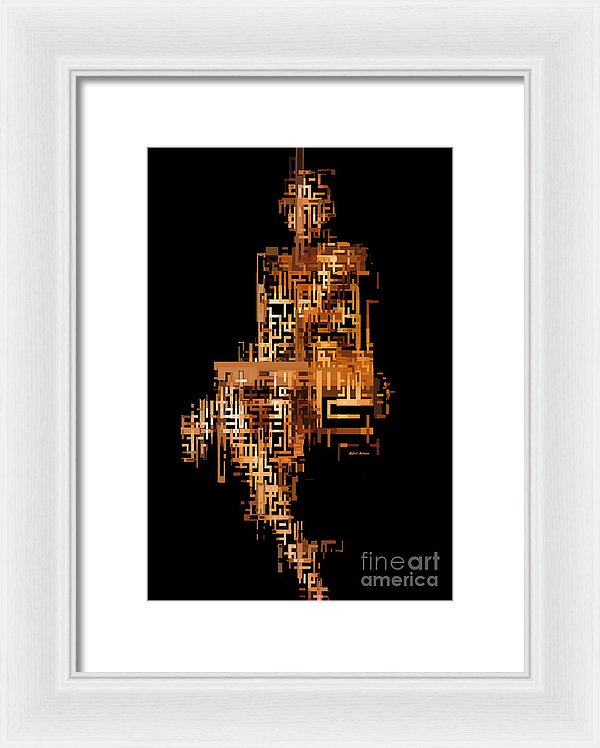 Woman In Code - Framed Print