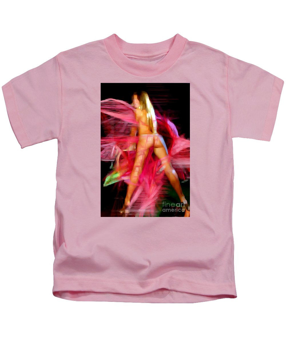 T-shirt pour enfant - Femme en rose