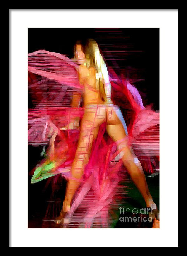 Framed Print - Woman In Pink