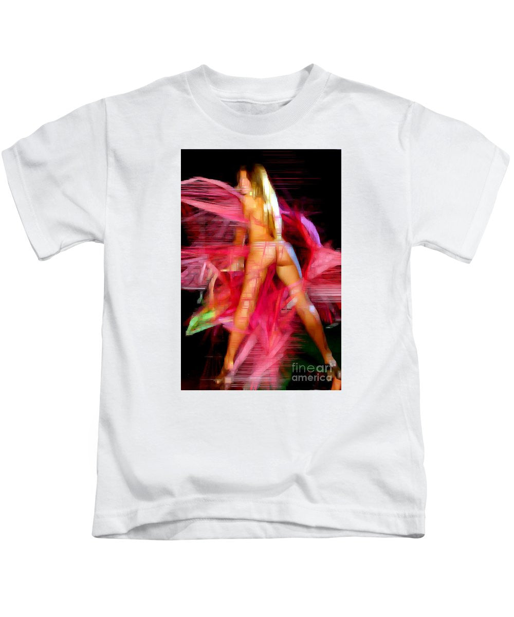 T-shirt pour enfant - Femme en rose