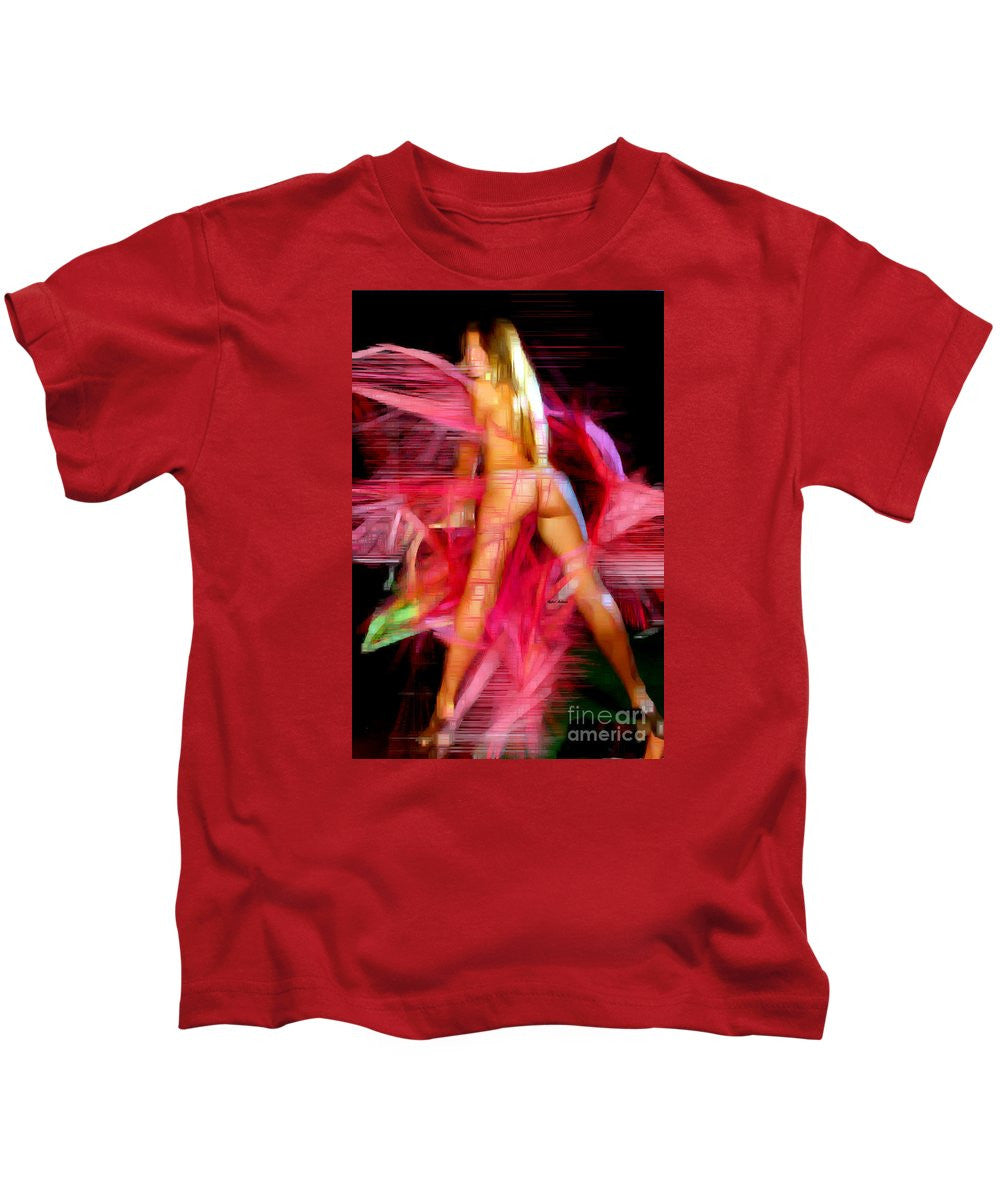 T-shirt pour enfant - Femme en rose