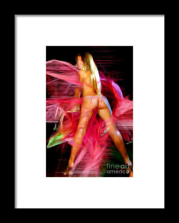 Framed Print - Woman In Pink