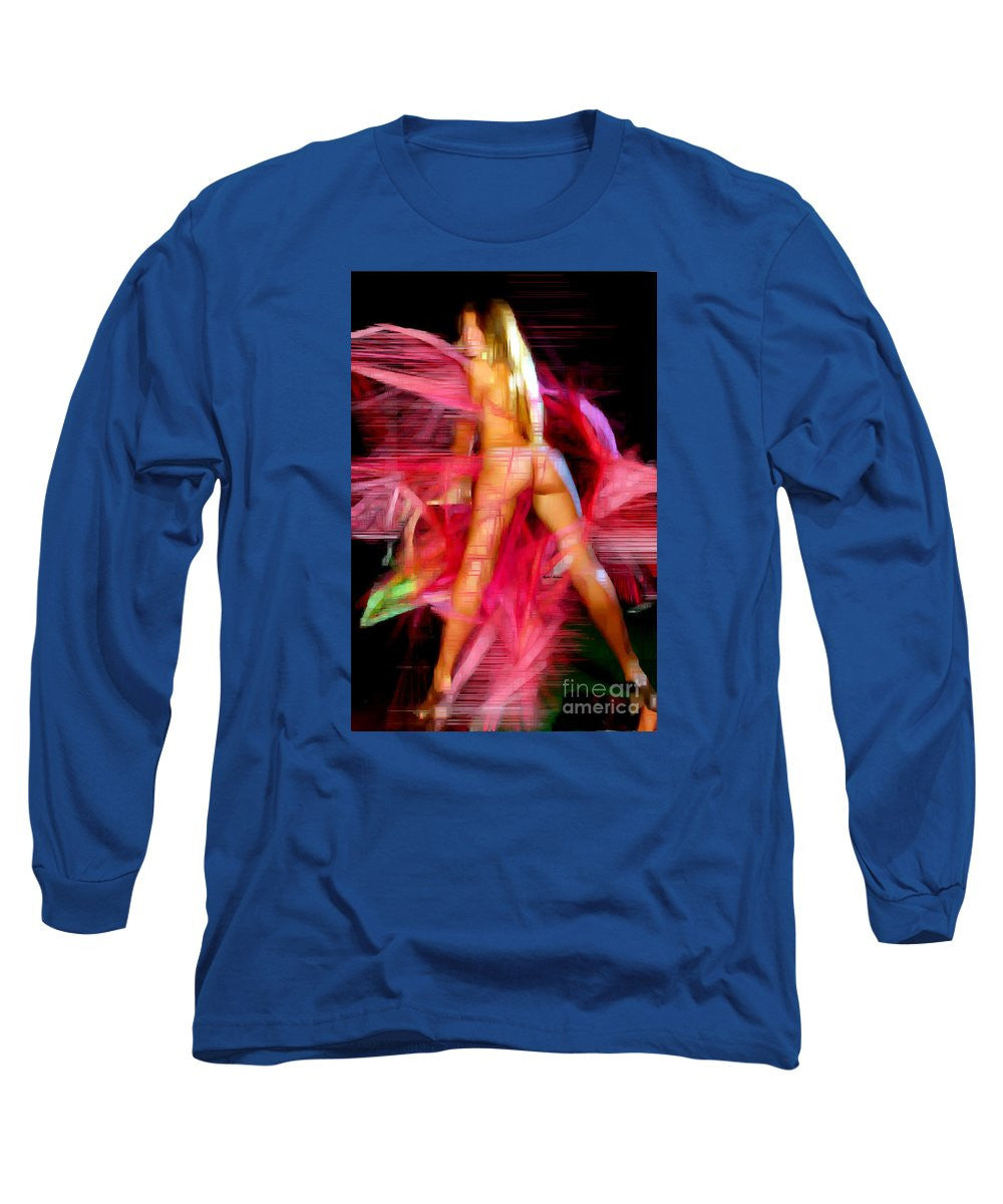 Long Sleeve T-Shirt - Woman In Pink