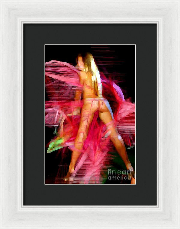 Framed Print - Woman In Pink