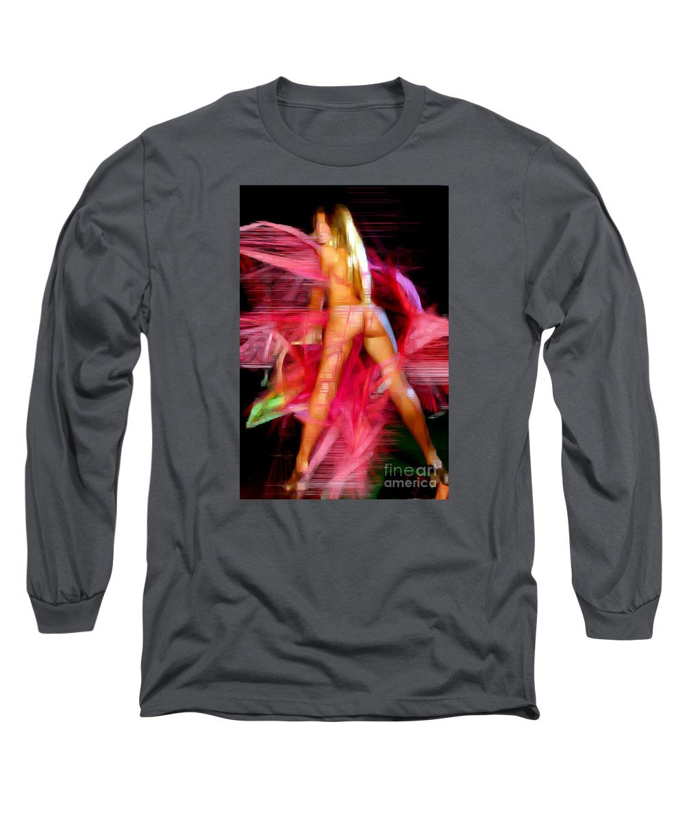 Long Sleeve T-Shirt - Woman In Pink