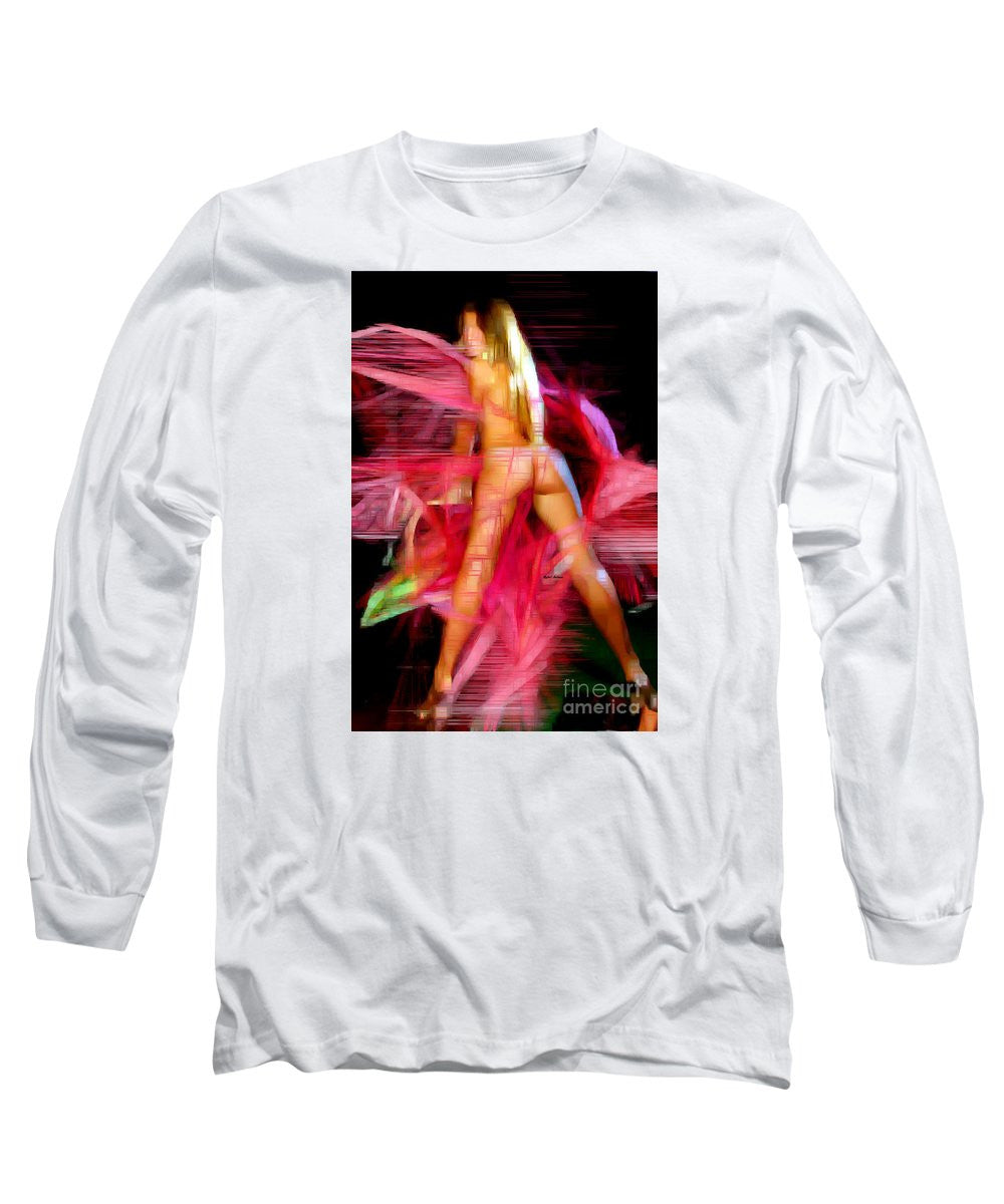 Long Sleeve T-Shirt - Woman In Pink