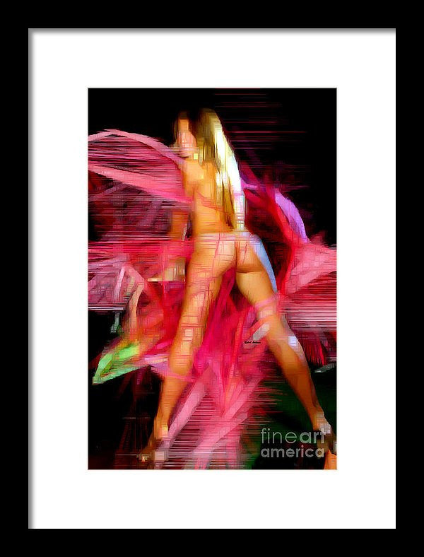 Framed Print - Woman In Pink