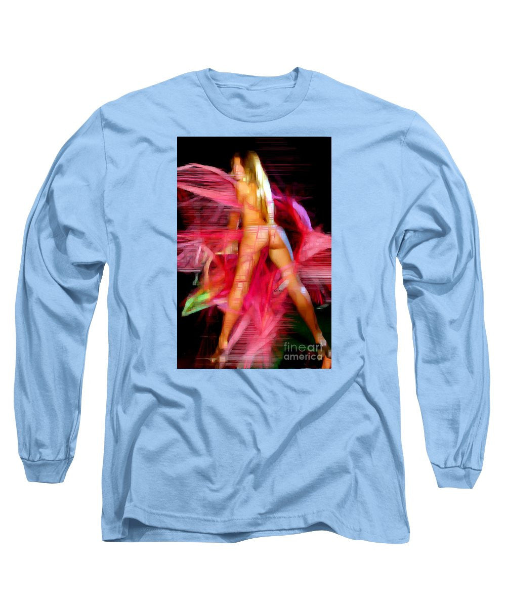 Long Sleeve T-Shirt - Woman In Pink