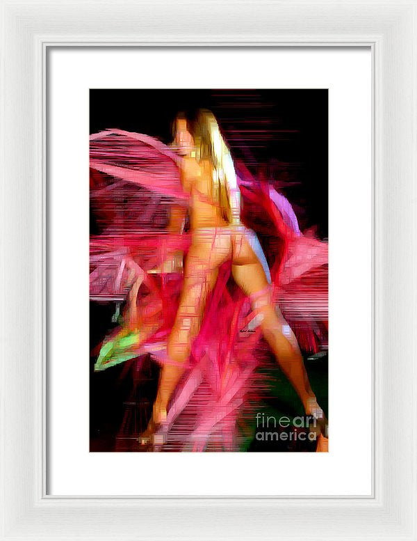 Framed Print - Woman In Pink