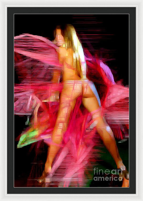 Framed Print - Woman In Pink