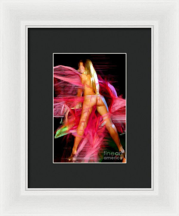 Framed Print - Woman In Pink