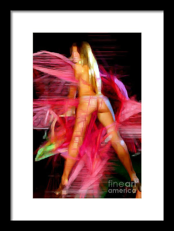 Framed Print - Woman In Pink