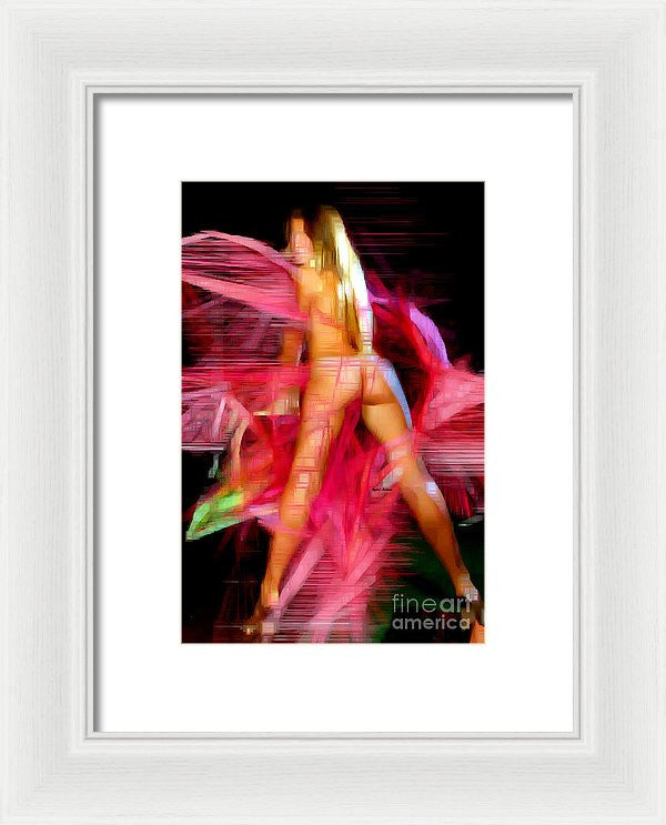 Framed Print - Woman In Pink