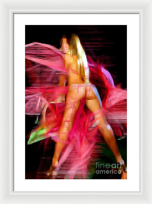 Framed Print - Woman In Pink