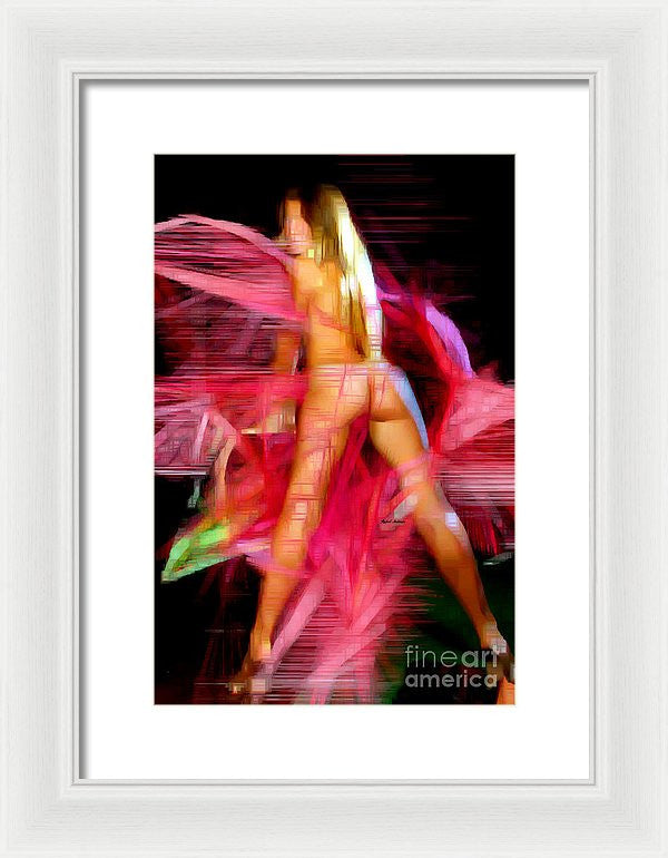 Framed Print - Woman In Pink