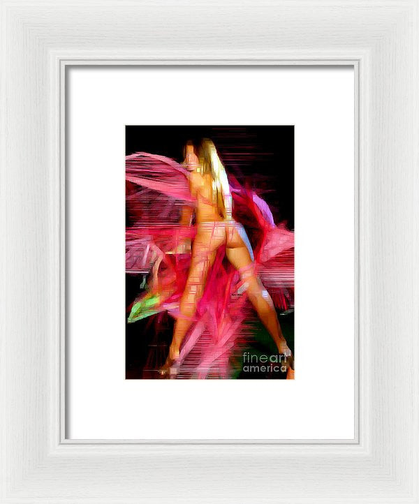 Framed Print - Woman In Pink