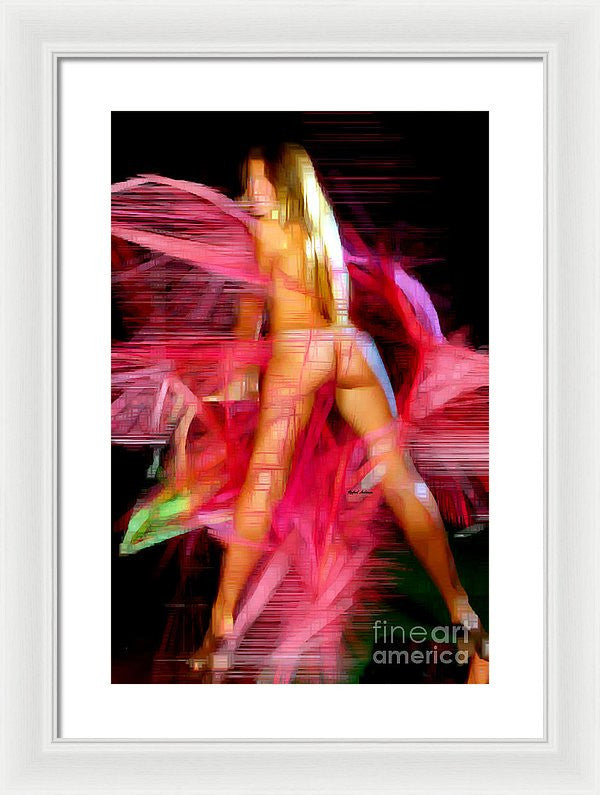 Framed Print - Woman In Pink