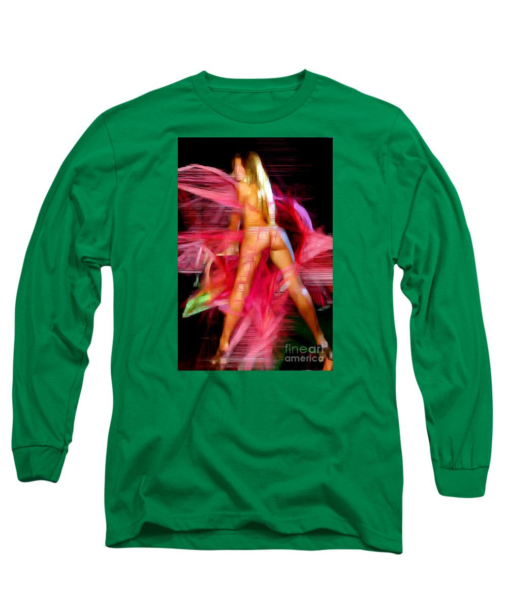 Long Sleeve T-Shirt - Woman In Pink