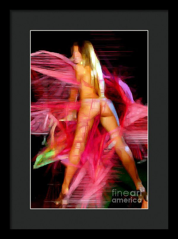 Framed Print - Woman In Pink