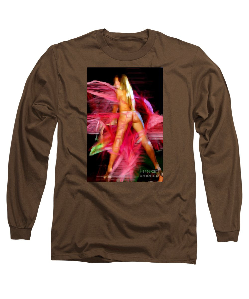 Long Sleeve T-Shirt - Woman In Pink