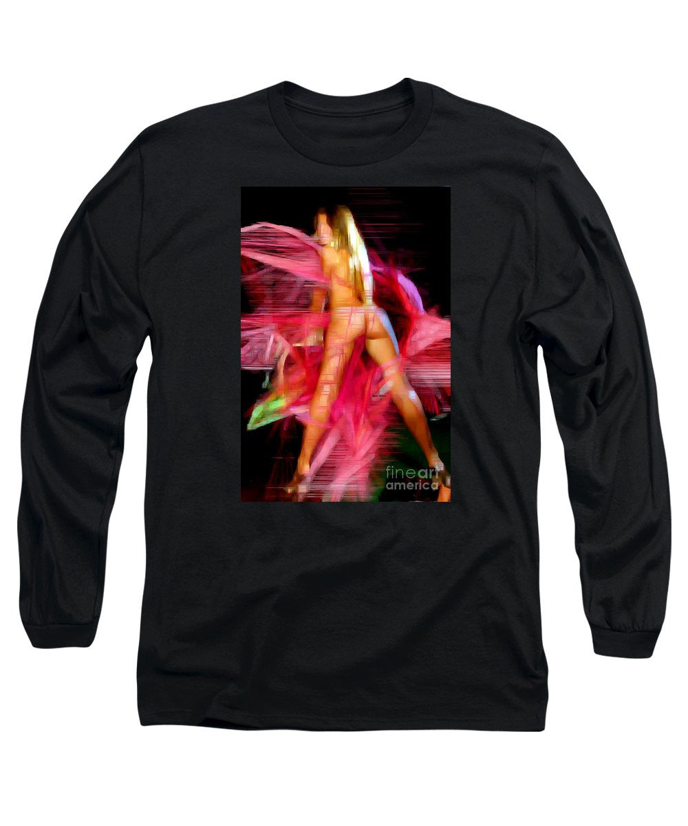 Long Sleeve T-Shirt - Woman In Pink