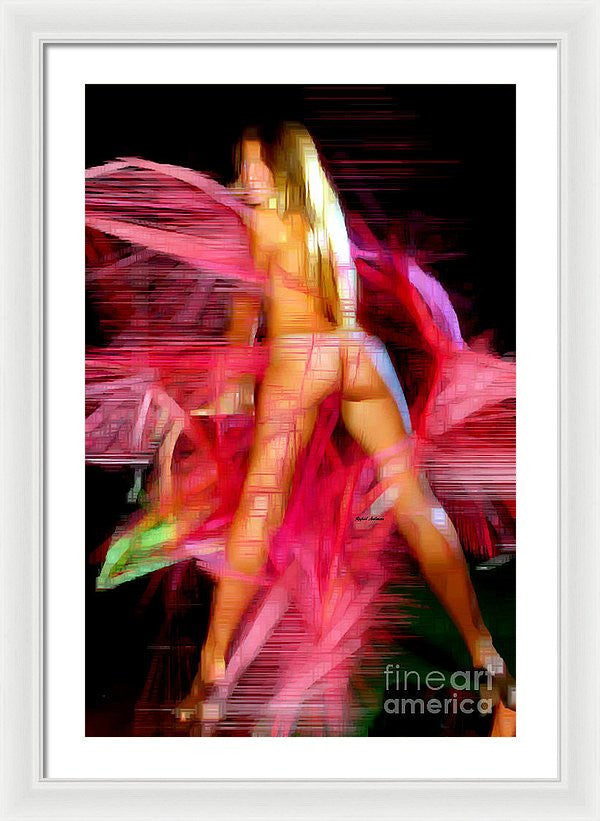 Framed Print - Woman In Pink