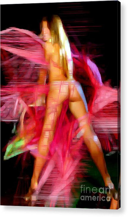 Acrylic Print - Woman In Pink