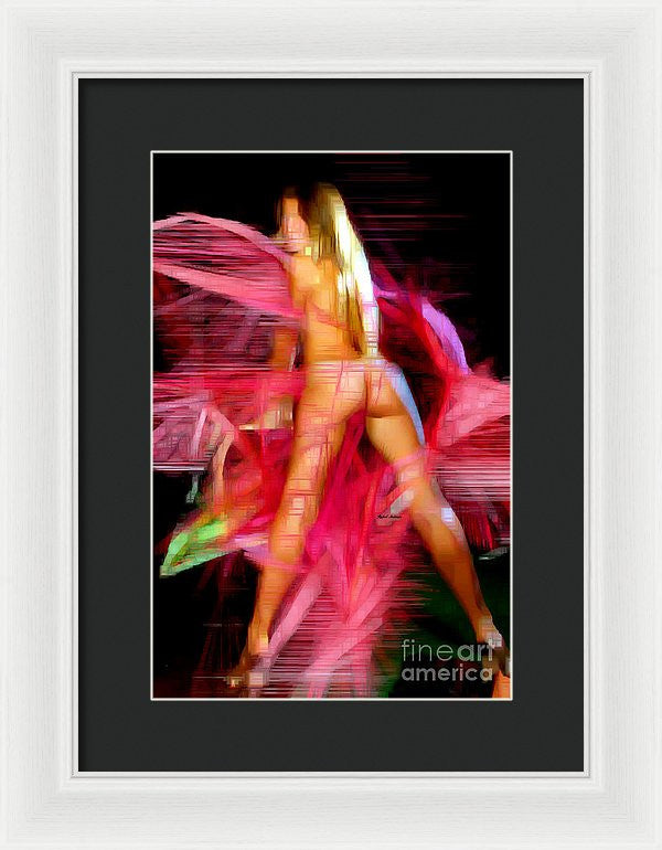 Framed Print - Woman In Pink