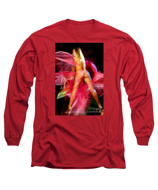 Long Sleeve T-Shirt - Woman In Pink