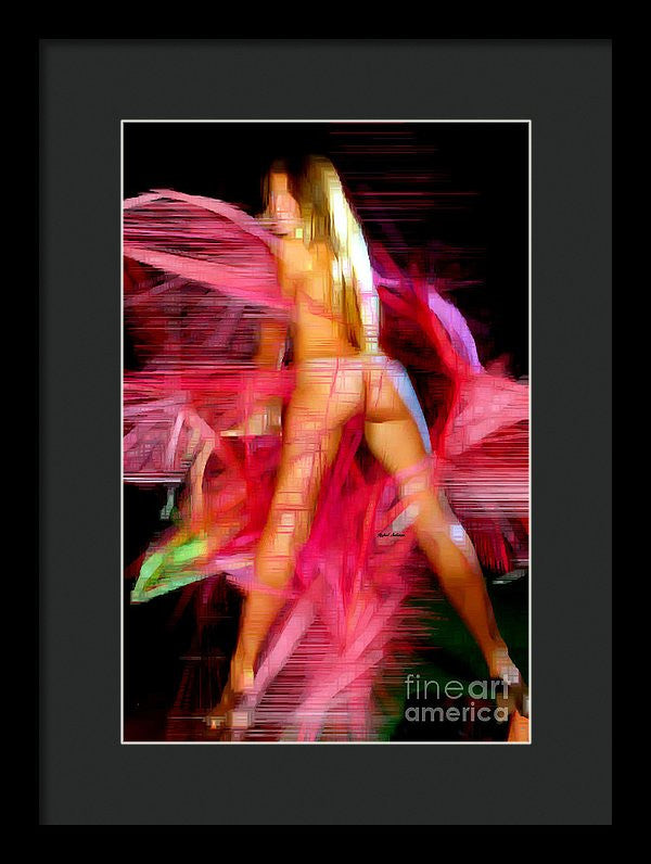 Framed Print - Woman In Pink