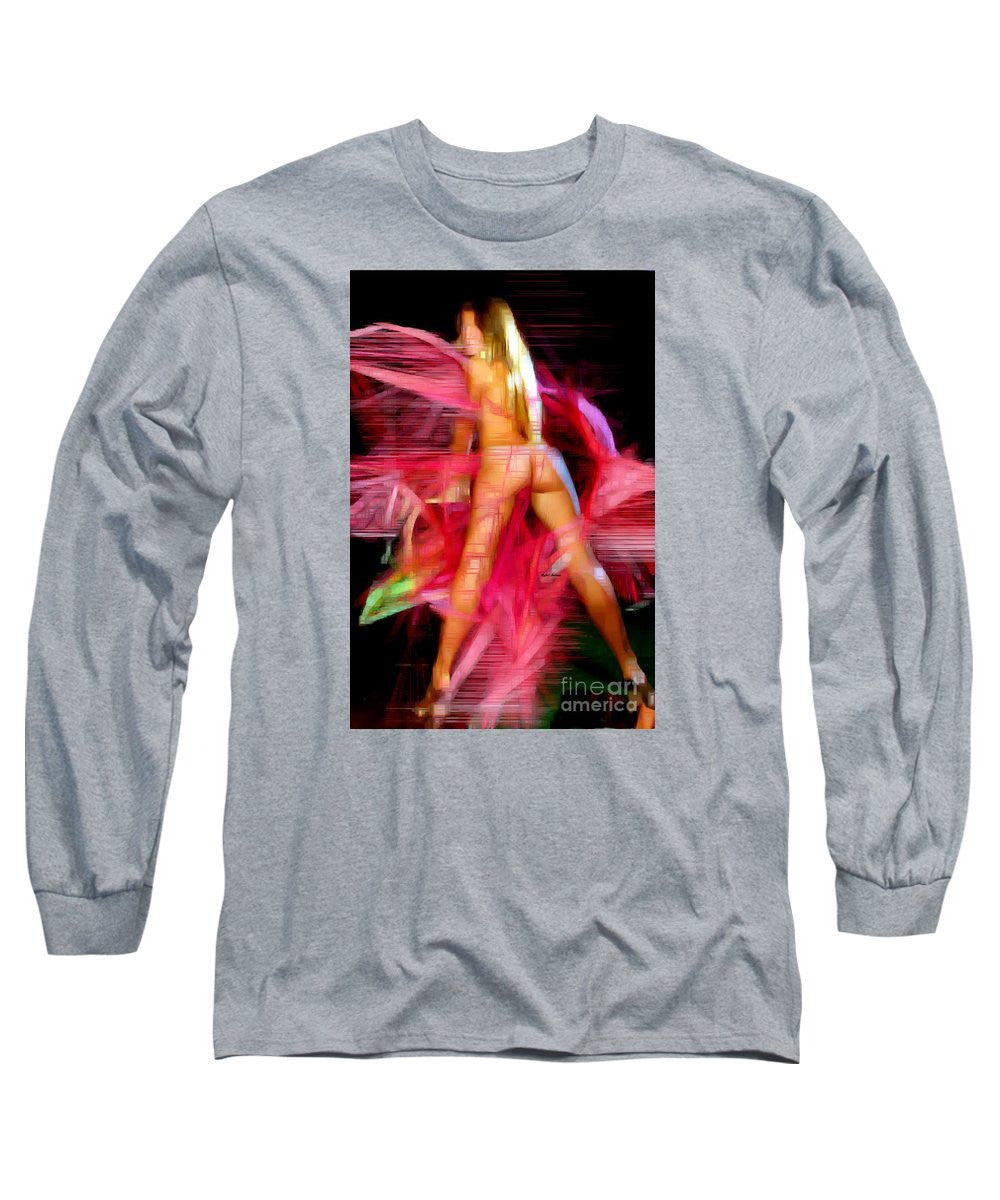 Long Sleeve T-Shirt - Woman In Pink