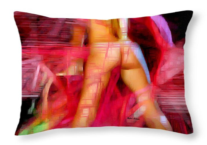 Throw Pillow - Woman In Pink