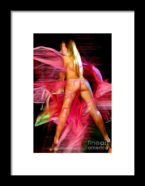 Framed Print - Woman In Pink