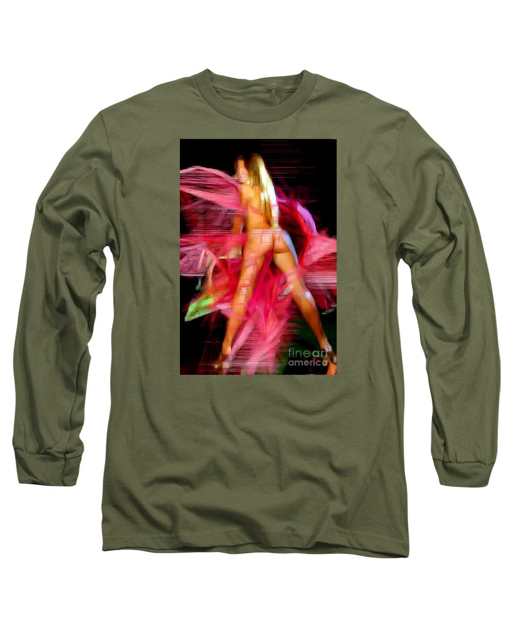 Long Sleeve T-Shirt - Woman In Pink