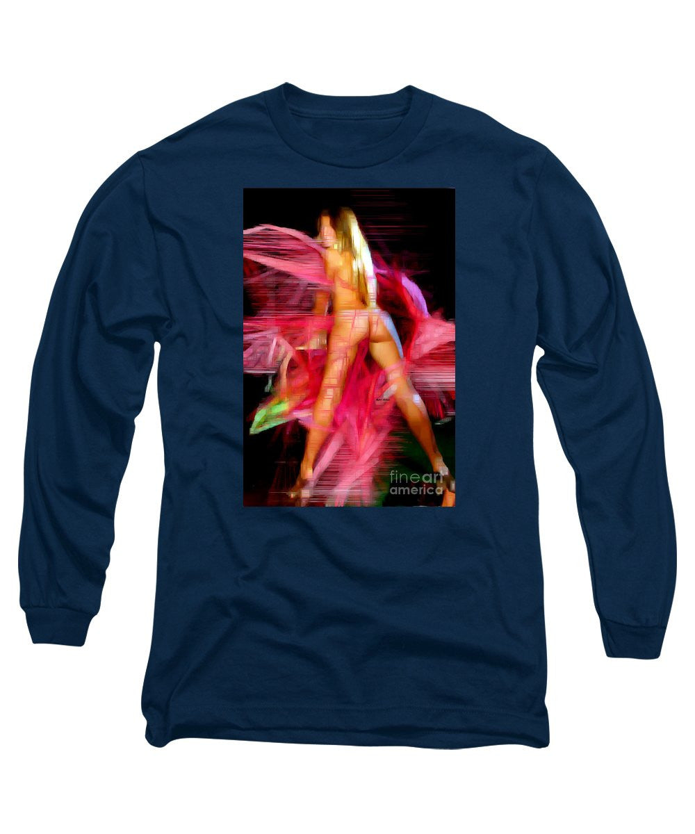 Long Sleeve T-Shirt - Woman In Pink