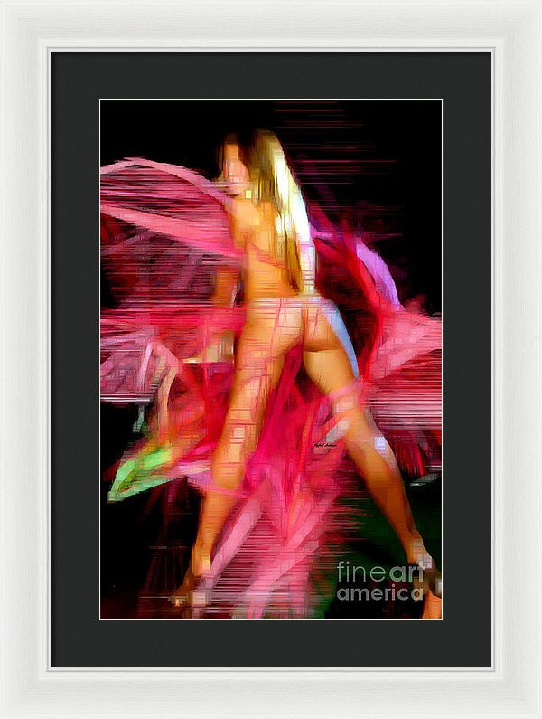 Framed Print - Woman In Pink