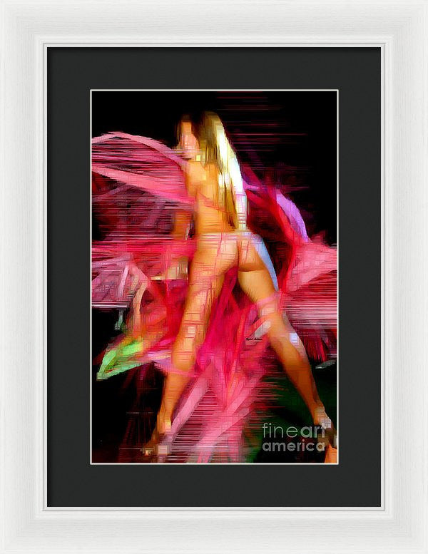 Framed Print - Woman In Pink