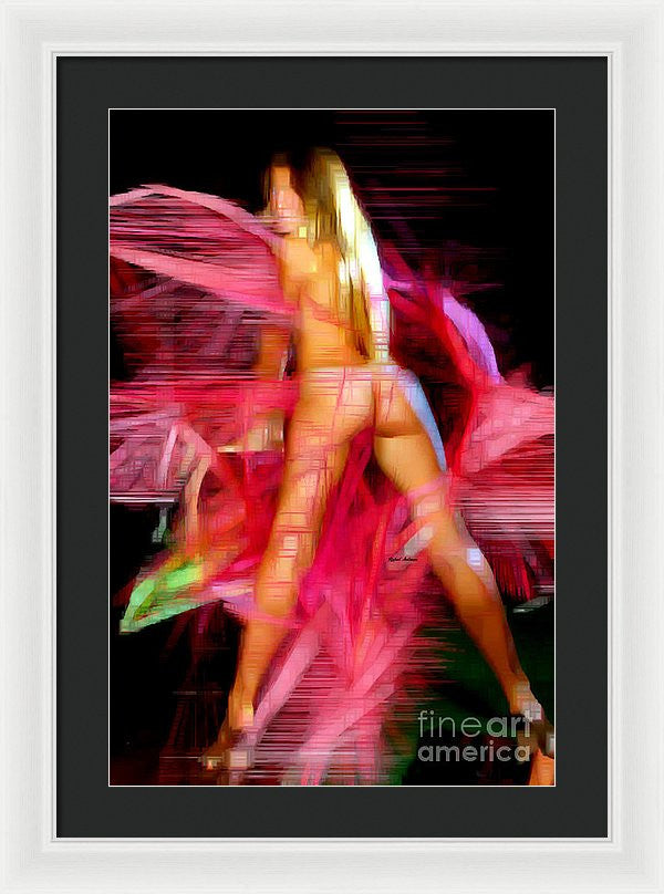 Framed Print - Woman In Pink