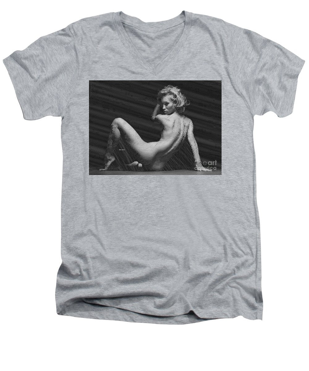Men's V-Neck T-Shirt - Woman