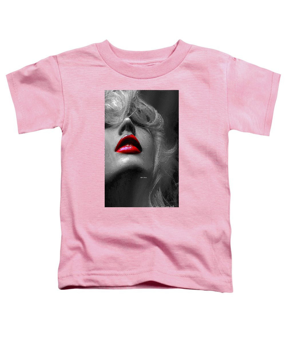 T-shirt pour tout-petits - Femme aux lèvres rouges