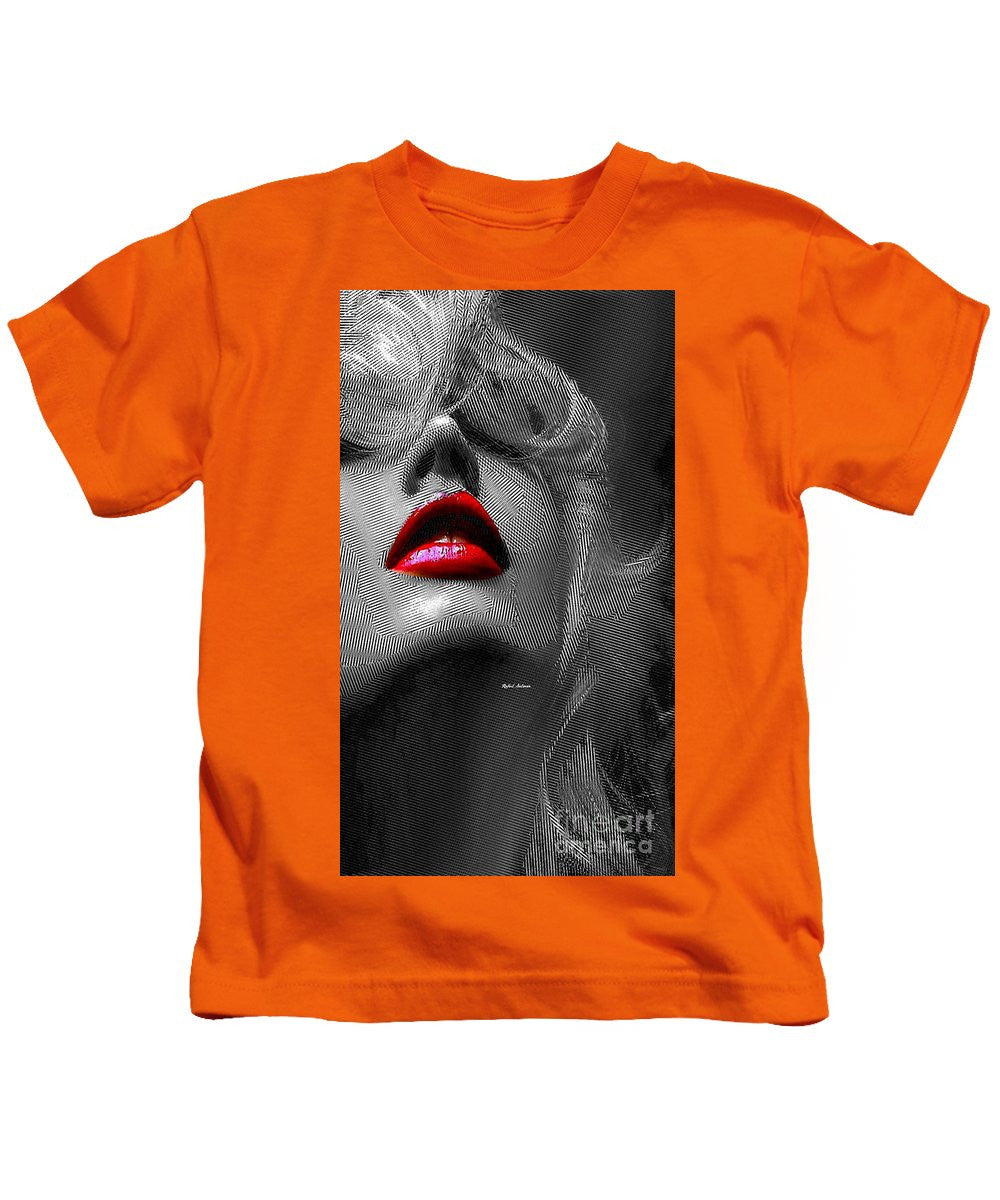 T-shirt pour enfant - Femme aux lèvres rouges