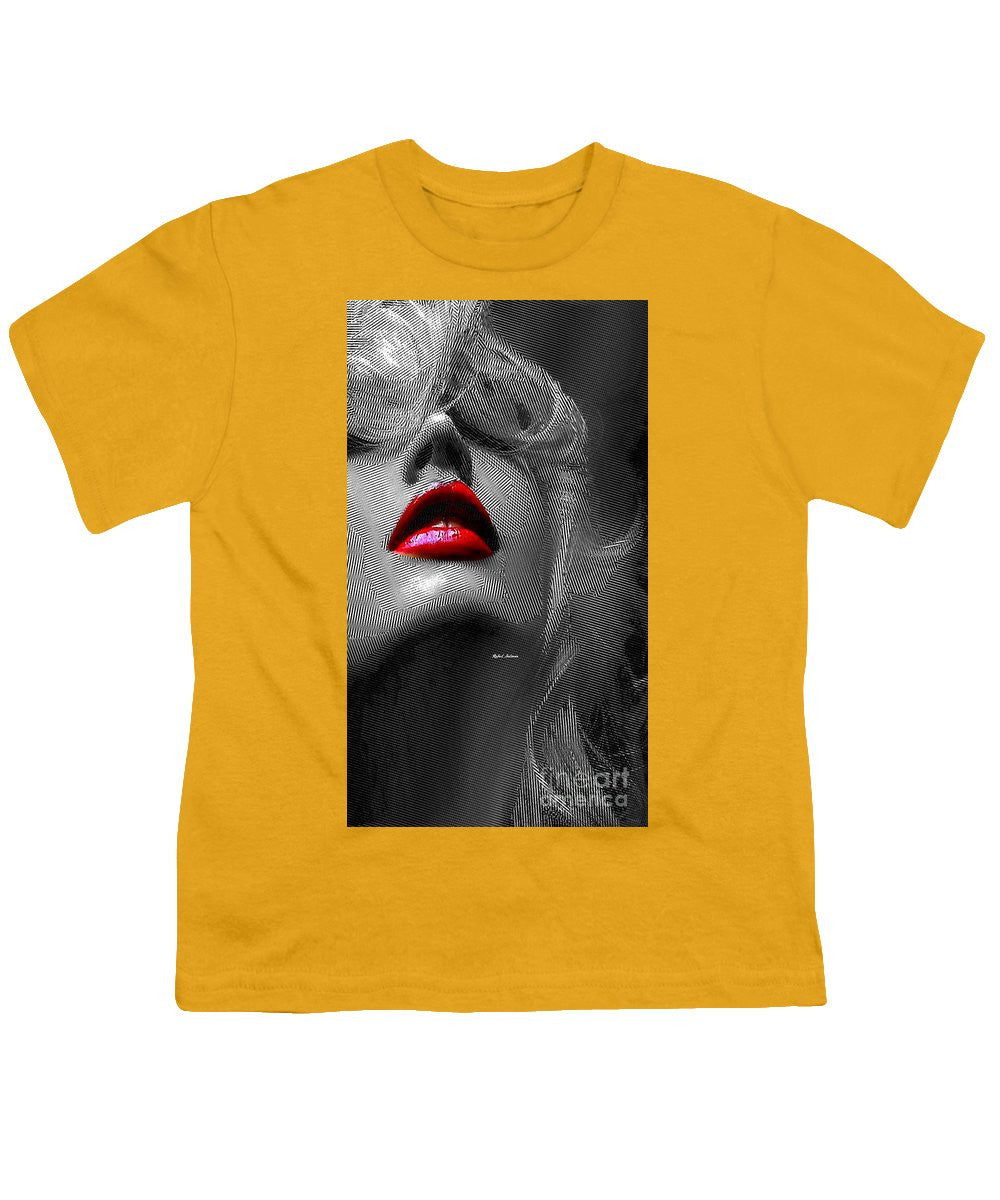 Youth T-Shirt - Woman With Red Lips